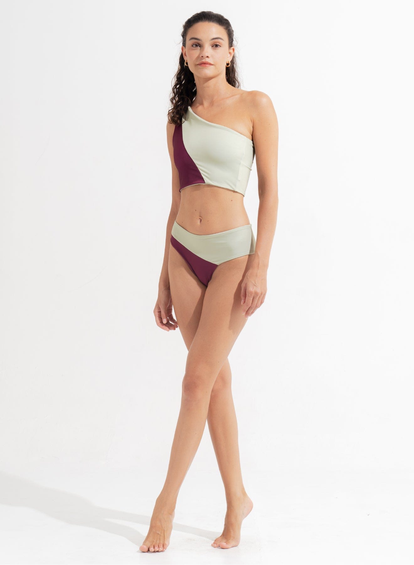 Morrato Bali Bikini Bottom Jeanne Bikini Bottom Plum Matcha