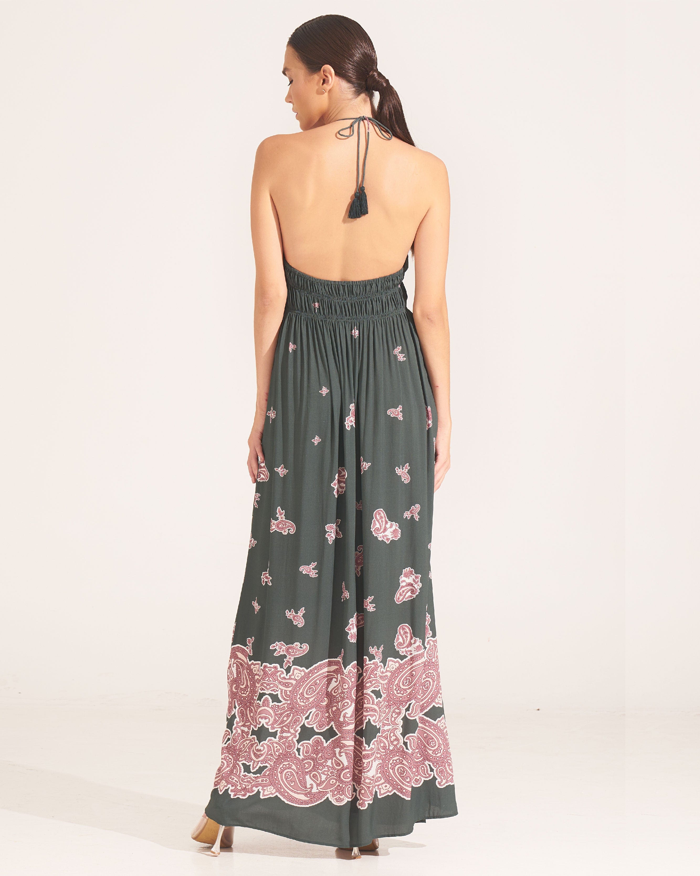 Morrato Bali Mahrosh Maxi Dress Cordelia Dark Green