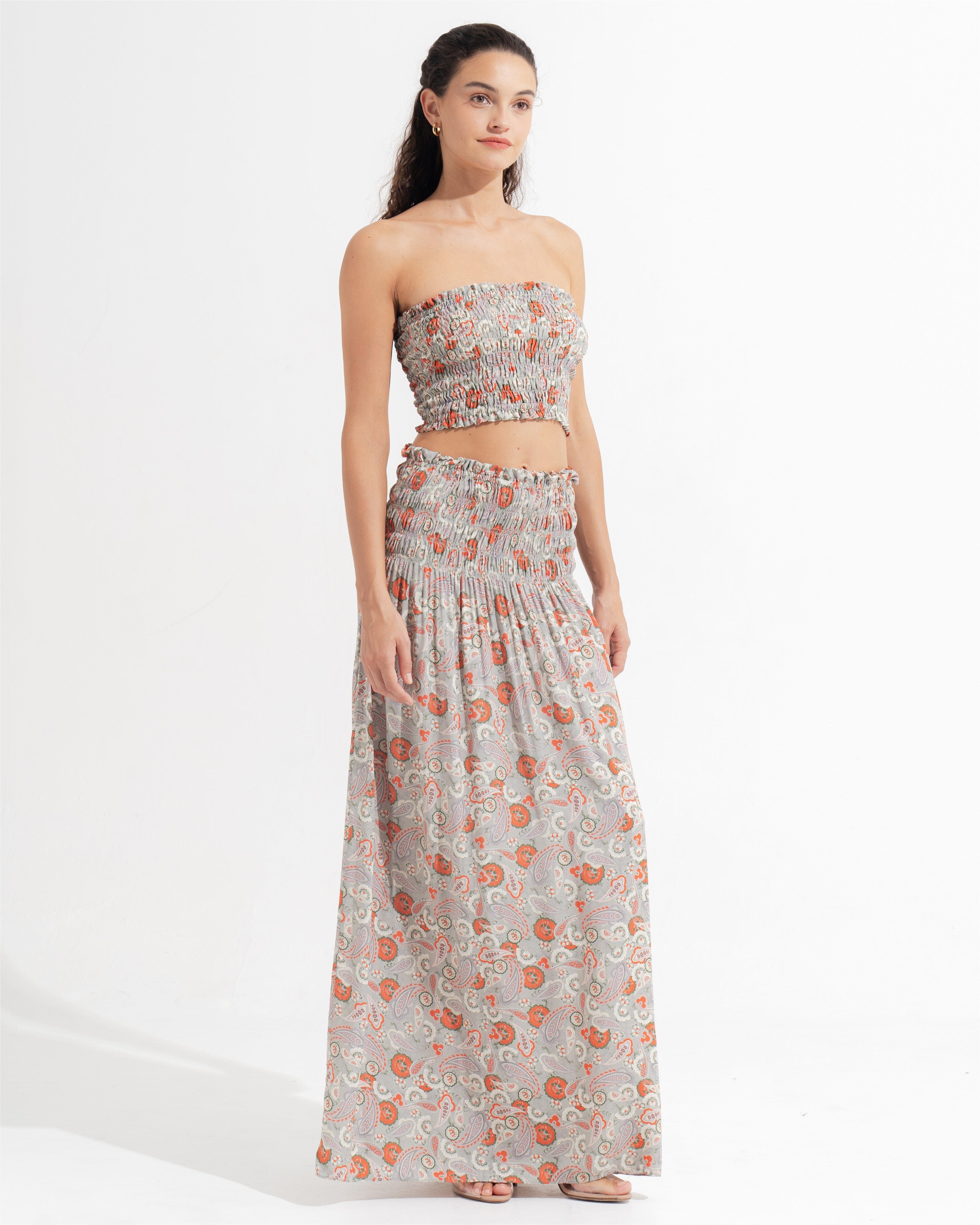 Morrato Bali Maxi Skirt Illona Maxi Skirt Faina Abbey Stone
