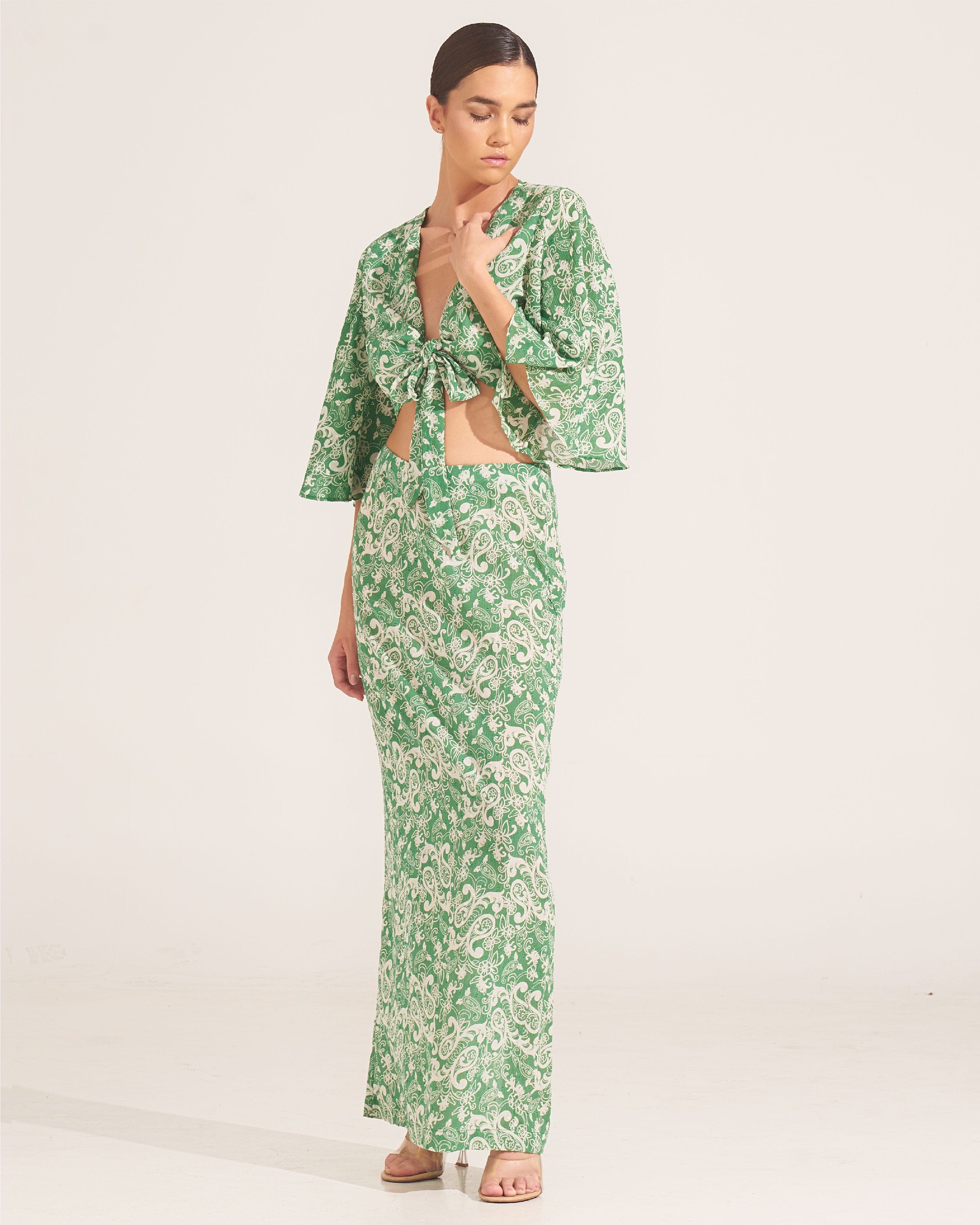 Morrato Bali Maxi Skirt Satyen Maxi Skirt Dakhla Akhdar