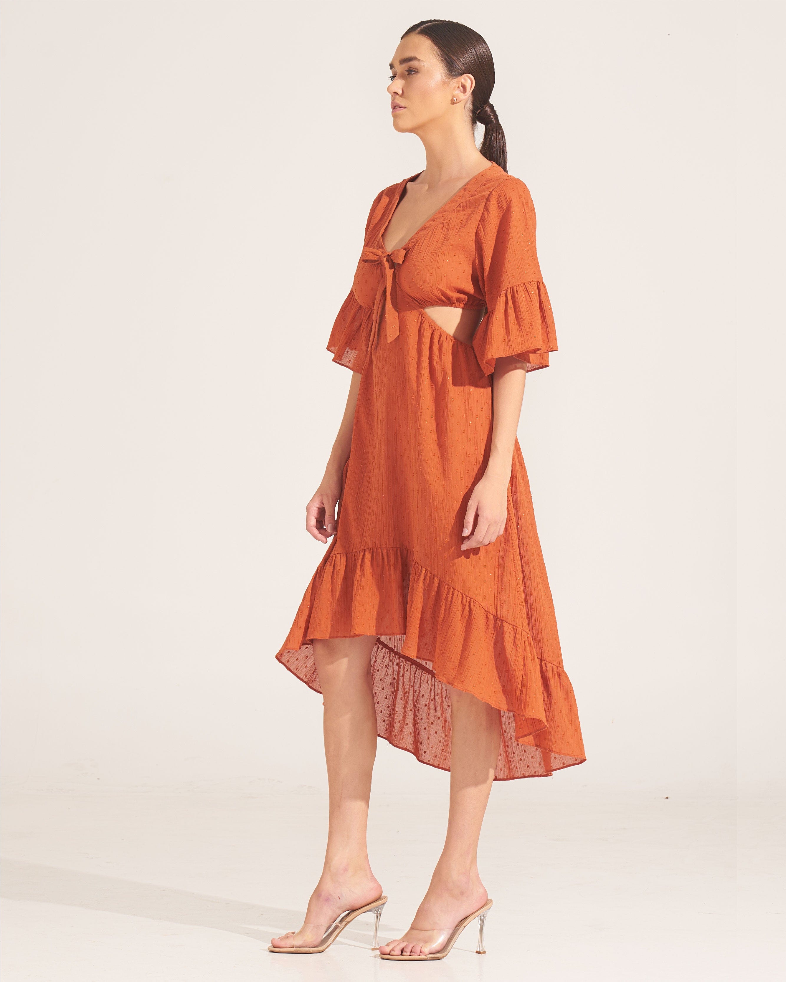 Morrato Bali Midi Dress Hawwa Midi Dress Burnt Ochre