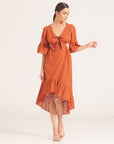 Morrato Bali Midi Dress Hawwa Midi Dress Burnt Ochre