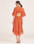 Morrato Bali Midi Dress Hawwa Midi Dress Burnt Ochre