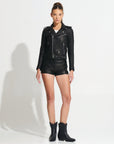 Morrato Jacket Biker Leather Jacket With Belt