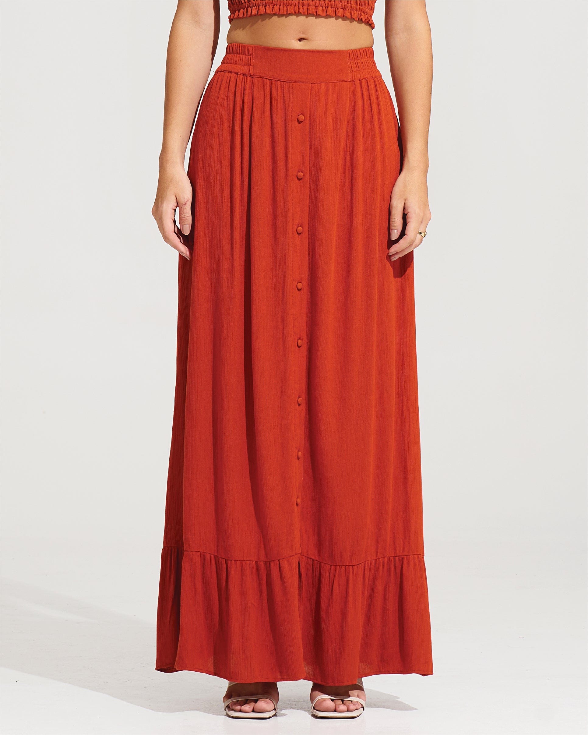 Morrato Maxi Skirt Sonth Maxi Skirt Burnt Ochre