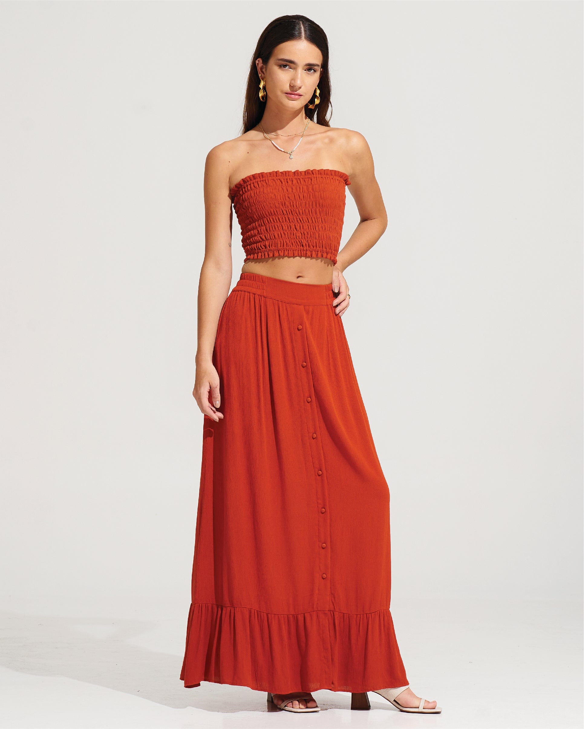 Morrato Maxi Skirt Sonth Maxi Skirt Burnt Ochre