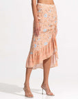 Morrato Midi Skirt Lynette Asymmetrical Skirt Fleur Peach