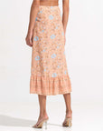 Morrato Midi Skirt Lynette Asymmetrical Skirt Fleur Peach