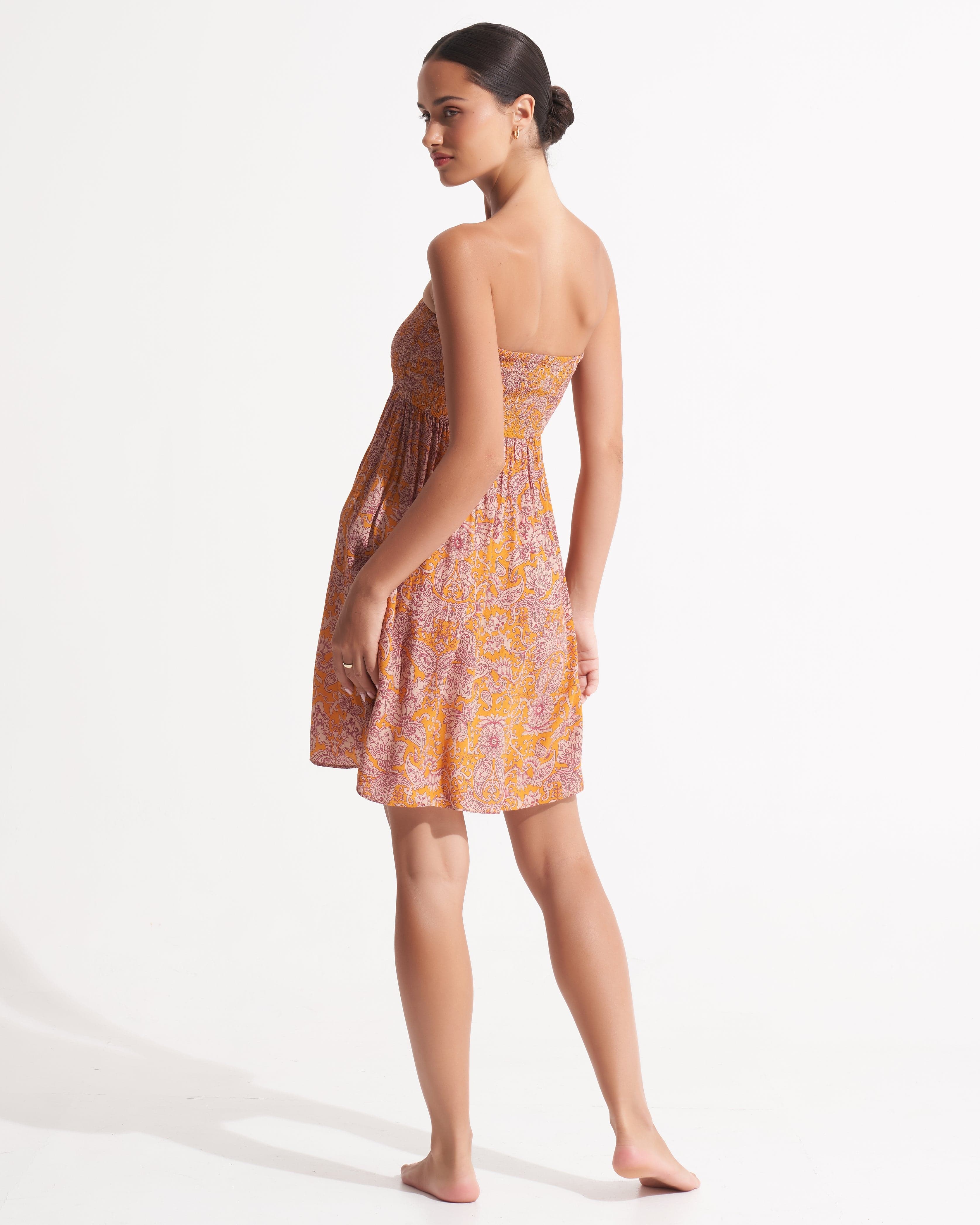 Morrato Bali Cover-Ups Kinvara Mini Cover Up Livia Saffron