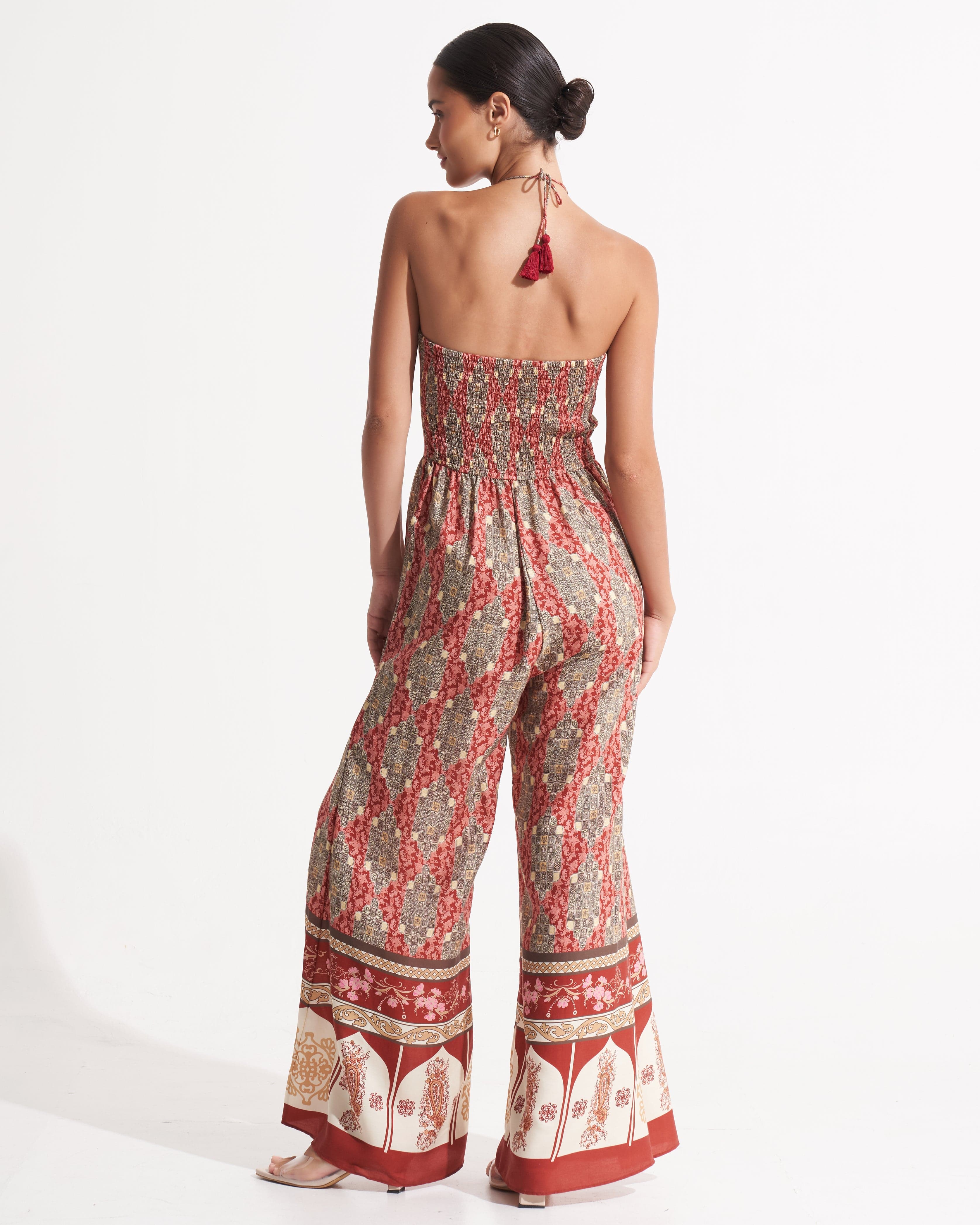 Morrato Bali Jumpsuit Daphne Long Jumpsuit Giina Red Ochre