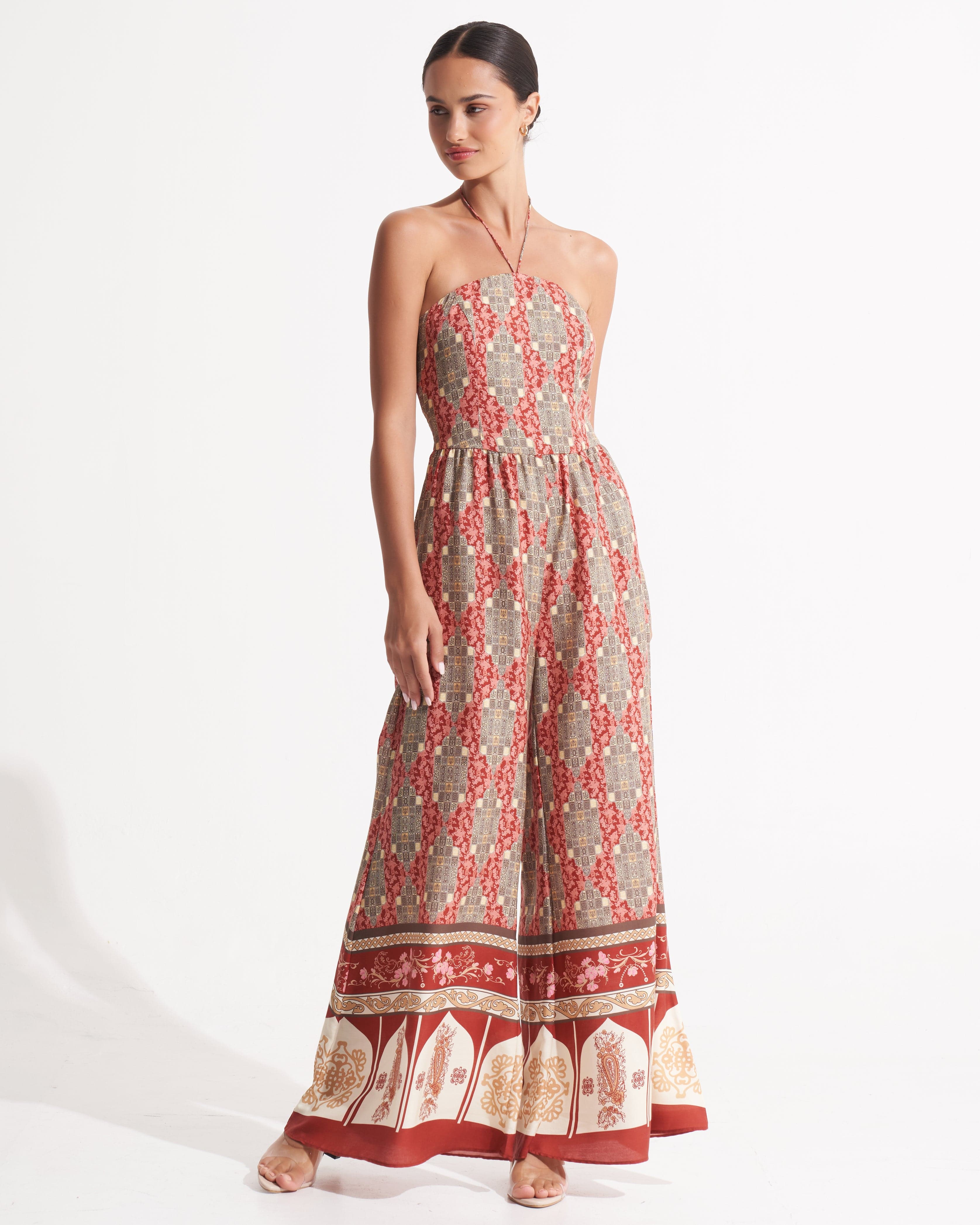 Morrato Bali Jumpsuit Daphne Long Jumpsuit Giina Red Ochre