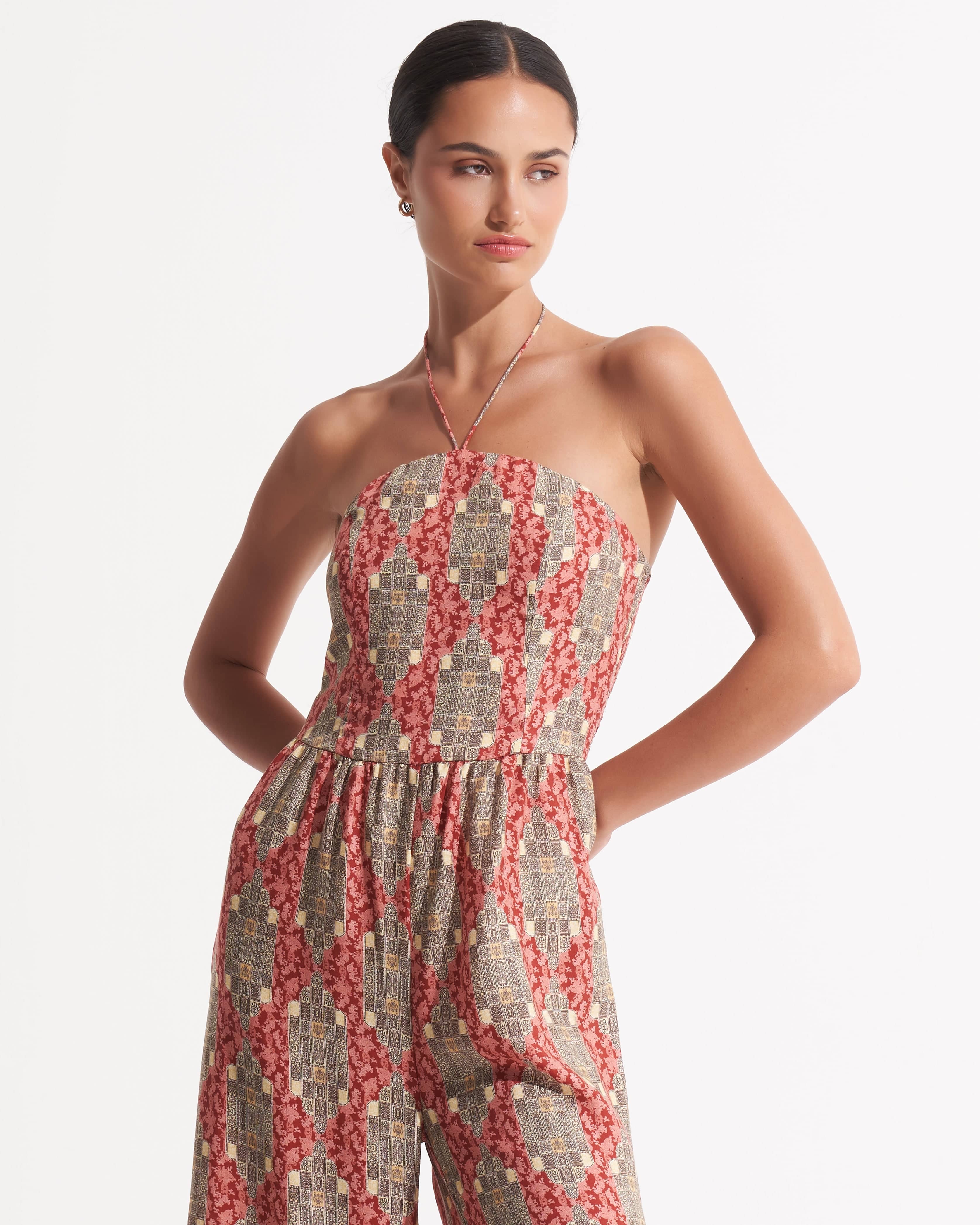 Morrato Bali Jumpsuit Daphne Long Jumpsuit Giina Red Ochre