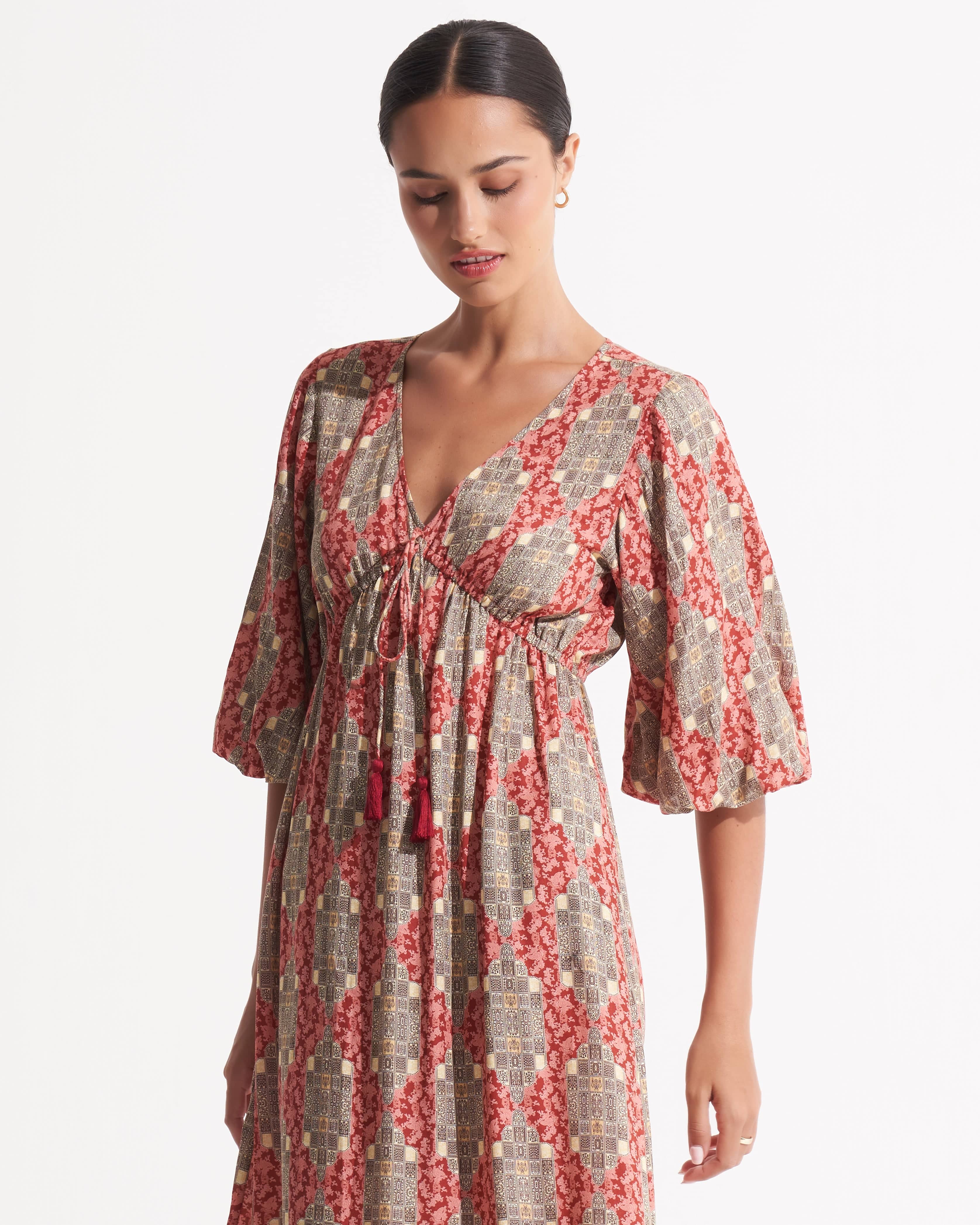 Morrato Bali Maxi Dress Eesha Maxi Dress Giina Red Ochre