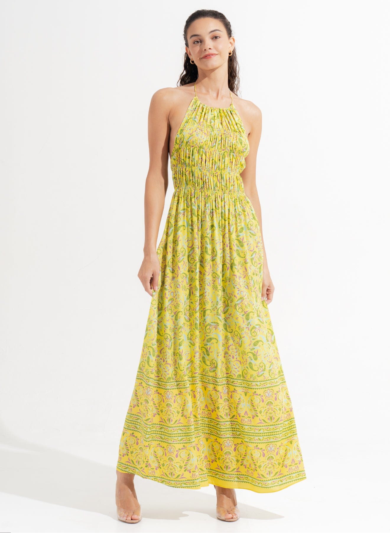 Morrato Bali Maxi Dress Mahrosh Maxi Dress Kashvi Lime Light