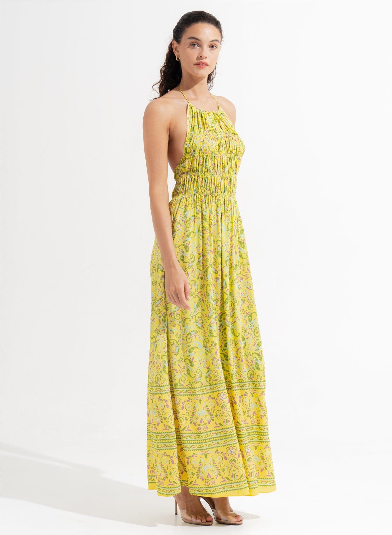 Morrato Bali Maxi Dress Mahrosh Maxi Dress Kashvi Lime Light