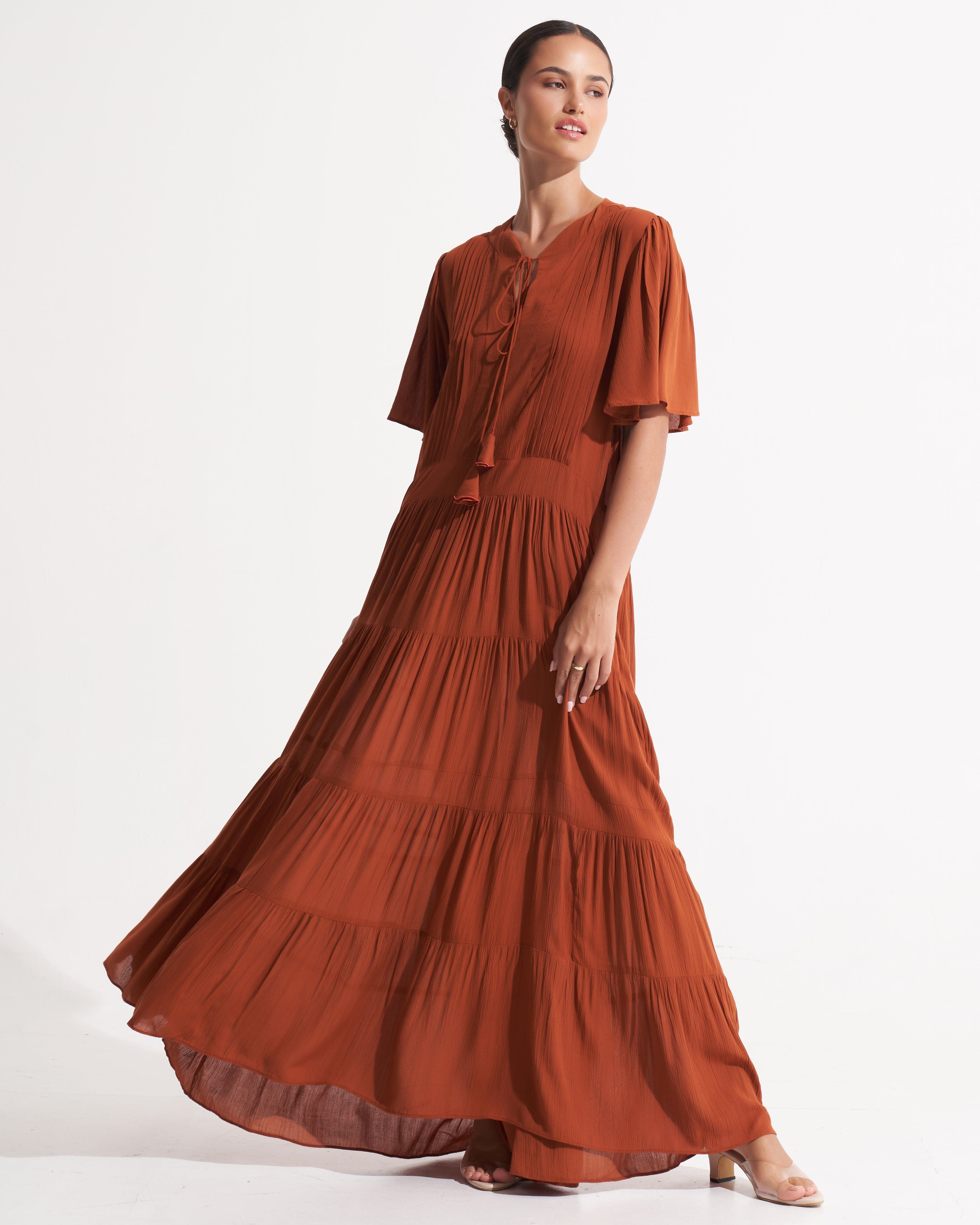 Morrato Bali Maxi Dress One size Ishana Maxi Dress Terracotta
