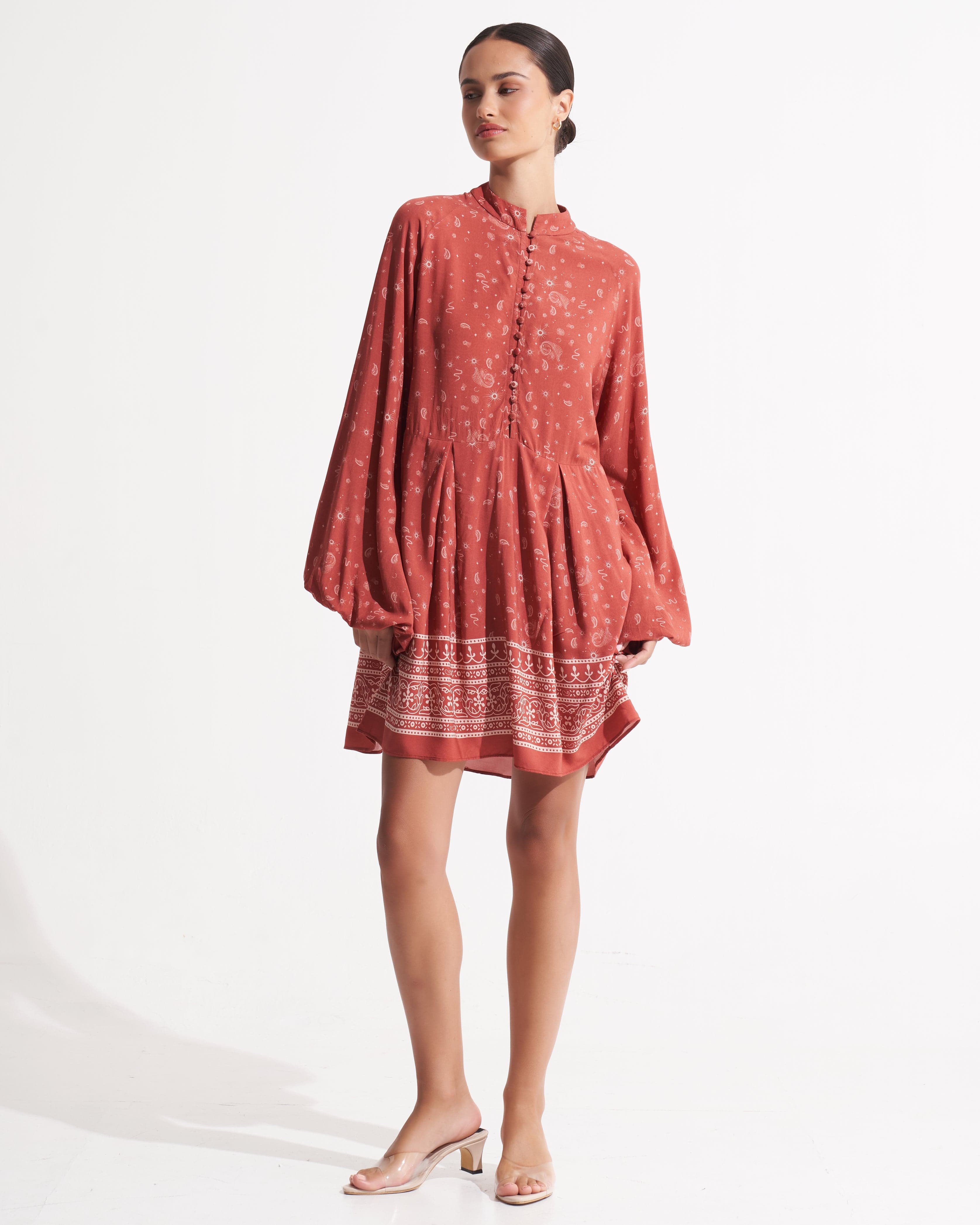 Morrato Bali Mini Dress Hema Mini Dress Alegra Cinnabar