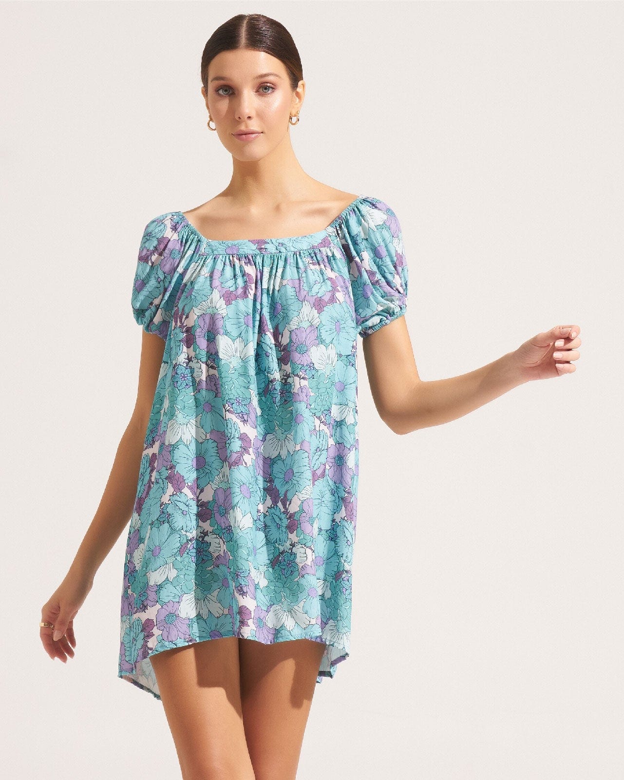 Morrato Bali Mini Dress Marguerite Shirred Mini Dress Roselle Aruba