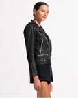 Morrato Jacket Biker Leather Jacket Black