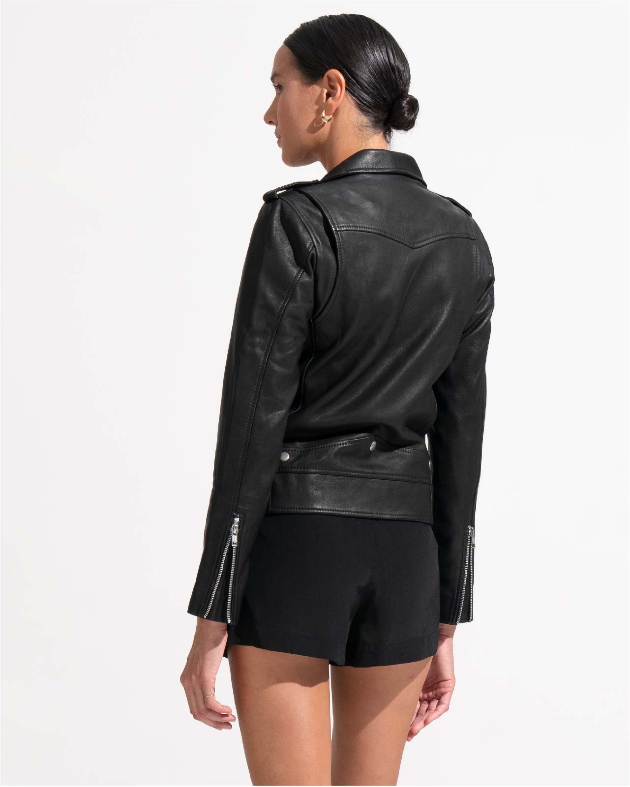 Morrato Jacket Biker Leather Jacket Black