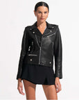 Morrato Jacket Biker Leather Jacket Black