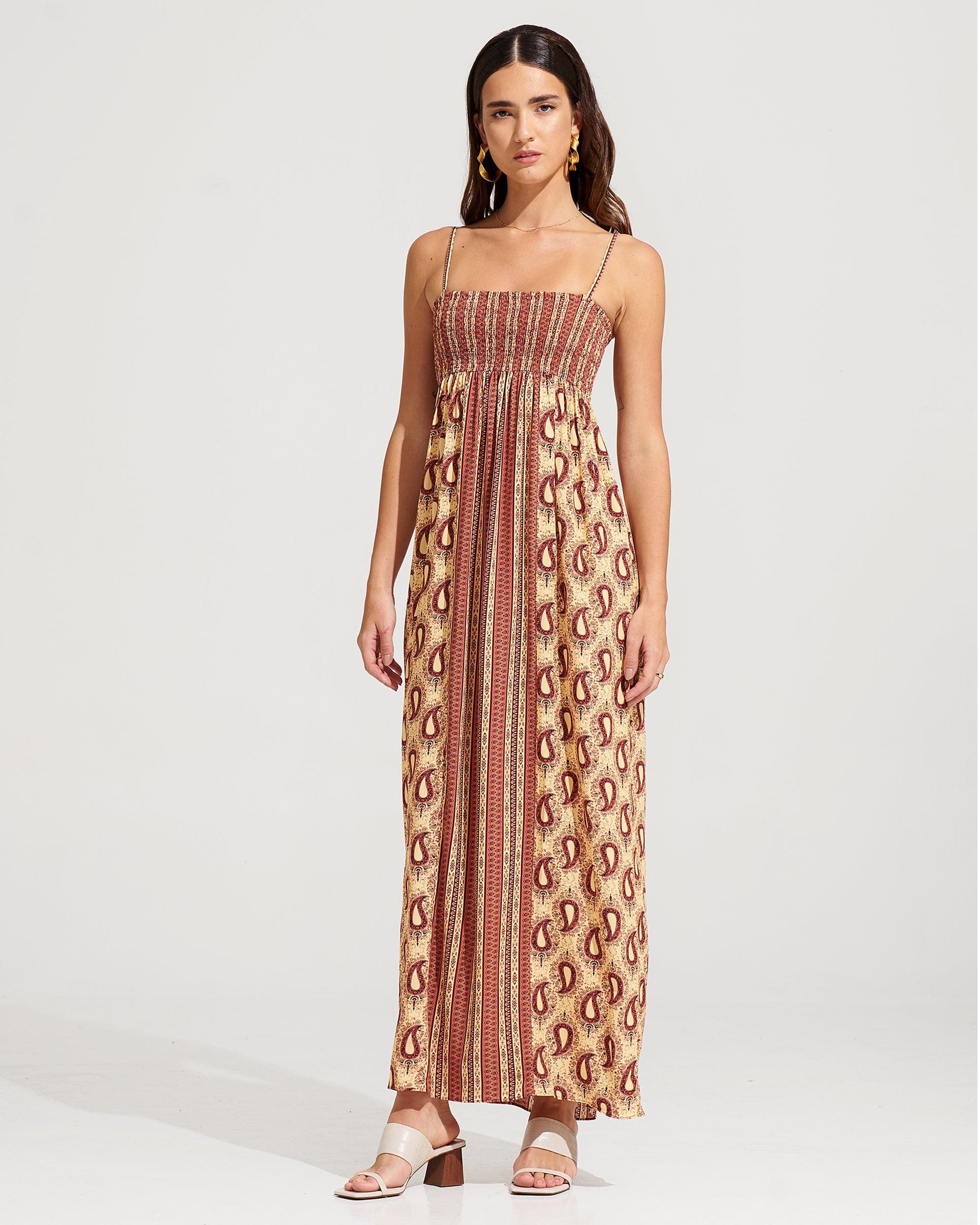 Veena Maxi Dress Ophelia Chamois Xs