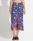 Morrato Midi Skirt Lynette Asymmetrical Skirt Fleur Navy