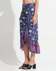 Morrato Midi Skirt Lynette Asymmetrical Skirt Fleur Navy