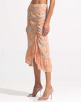 Morrato Midi Skirt Lynette Asymmetrical Skirt Fleur Peach