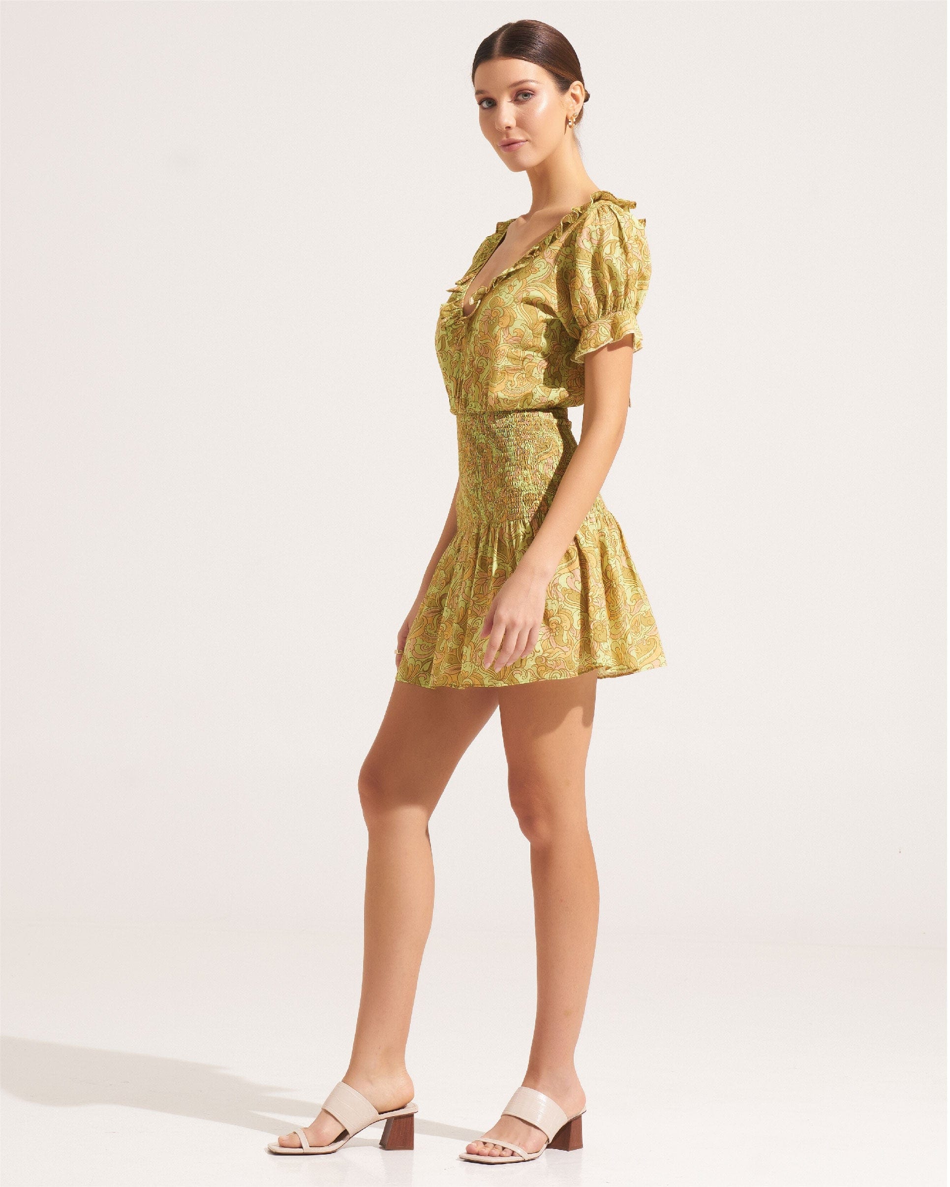 Morrato Mini Dress Scarla Mini Dress Lesley Luminary Green