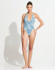 Morrato One Piece Marylin One Piece Topographical Blue