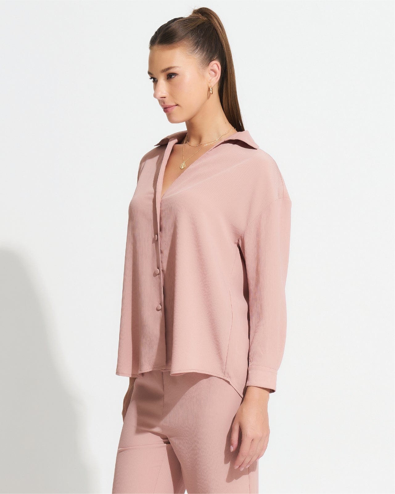 Morrato Top Mirrar Shirt Rose Tan