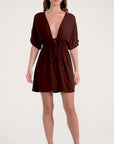 Dulce Mini Dress Rum Raisin