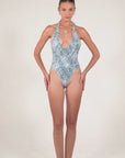 Marylin One Piece Topographical Blue